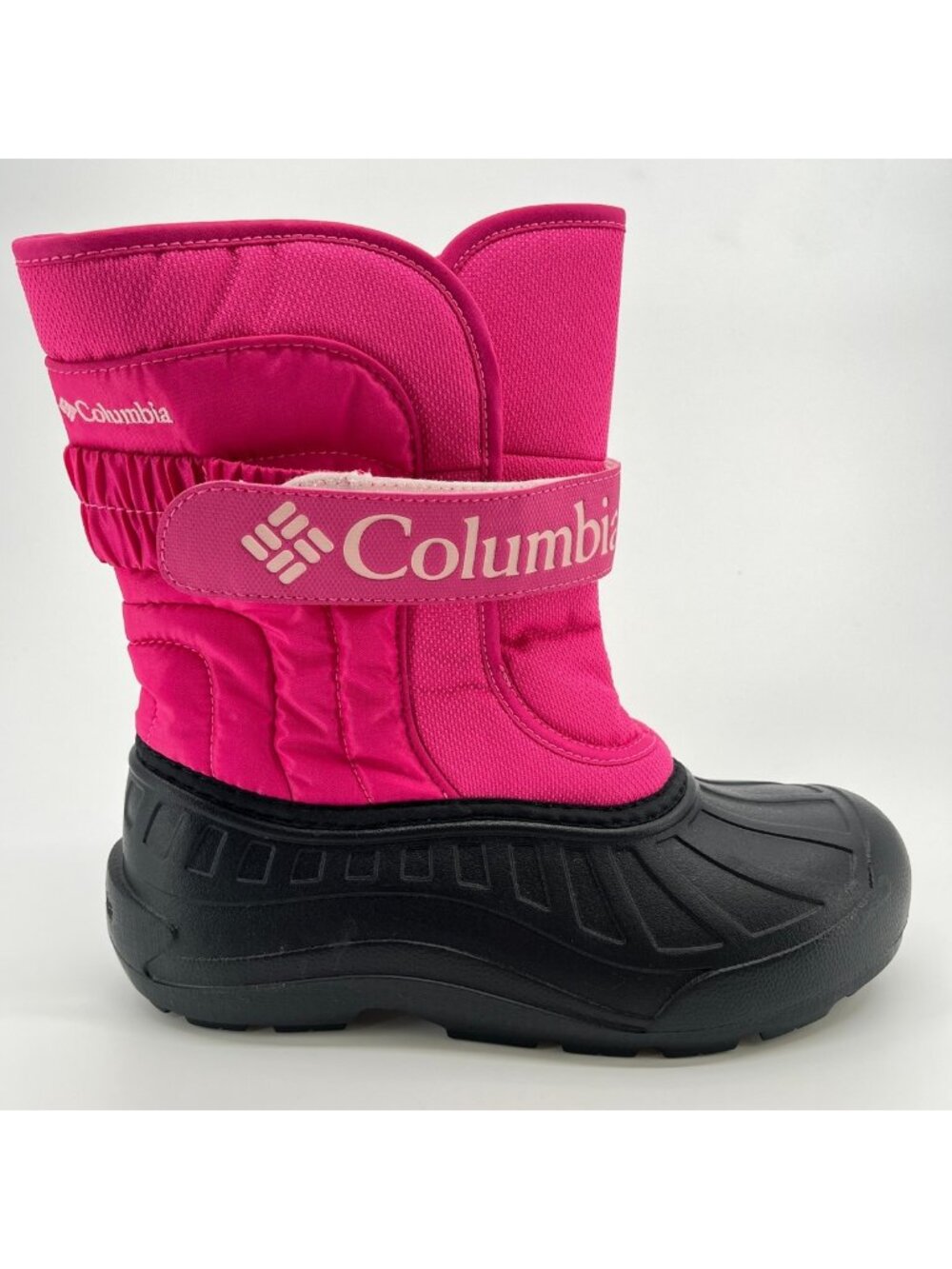 Columbia Powderbug Plus II Girls Size 7Y Pink Black Classic Outdoor Snow Boots